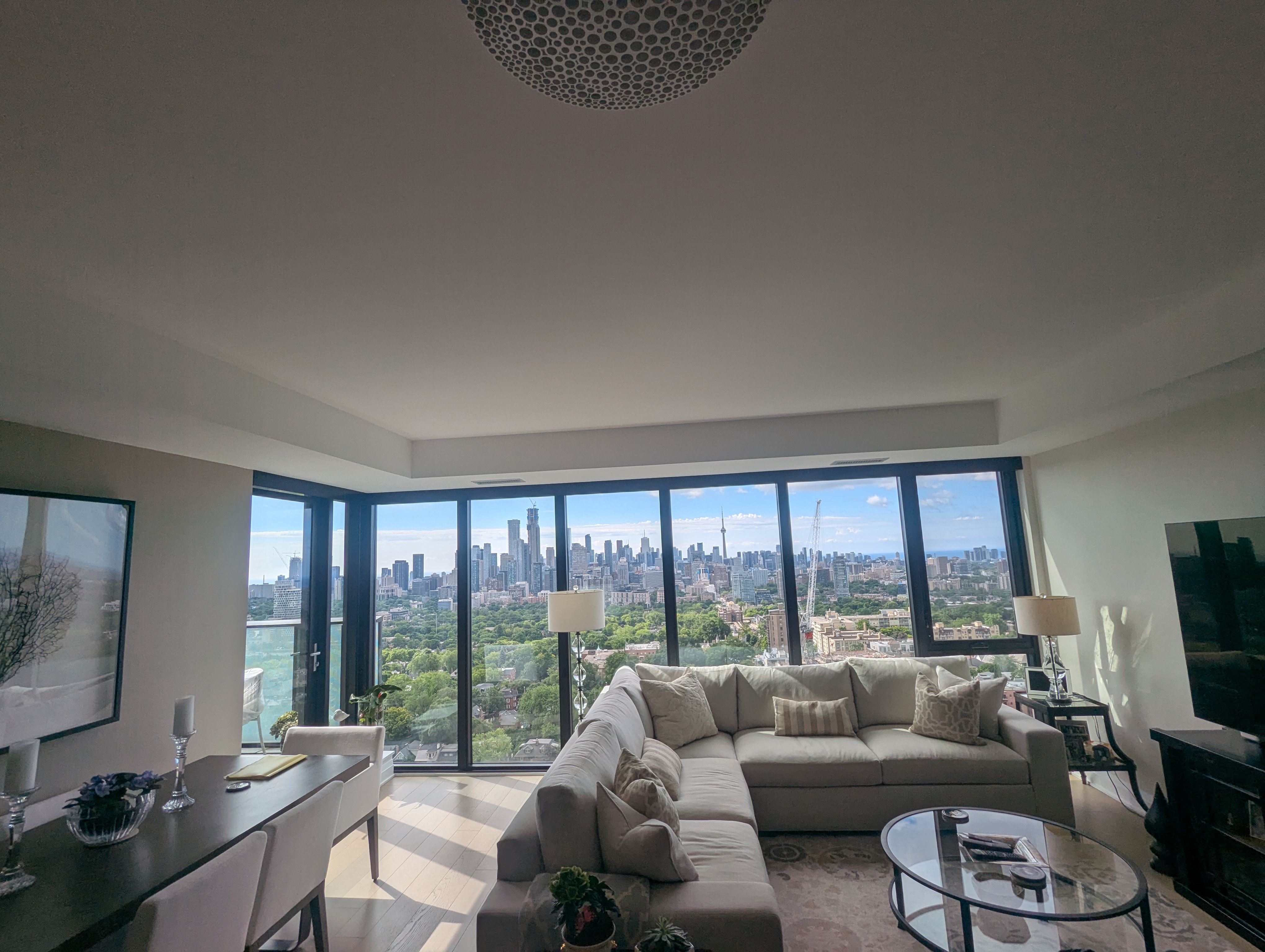 painted condo, view from window - Toronto