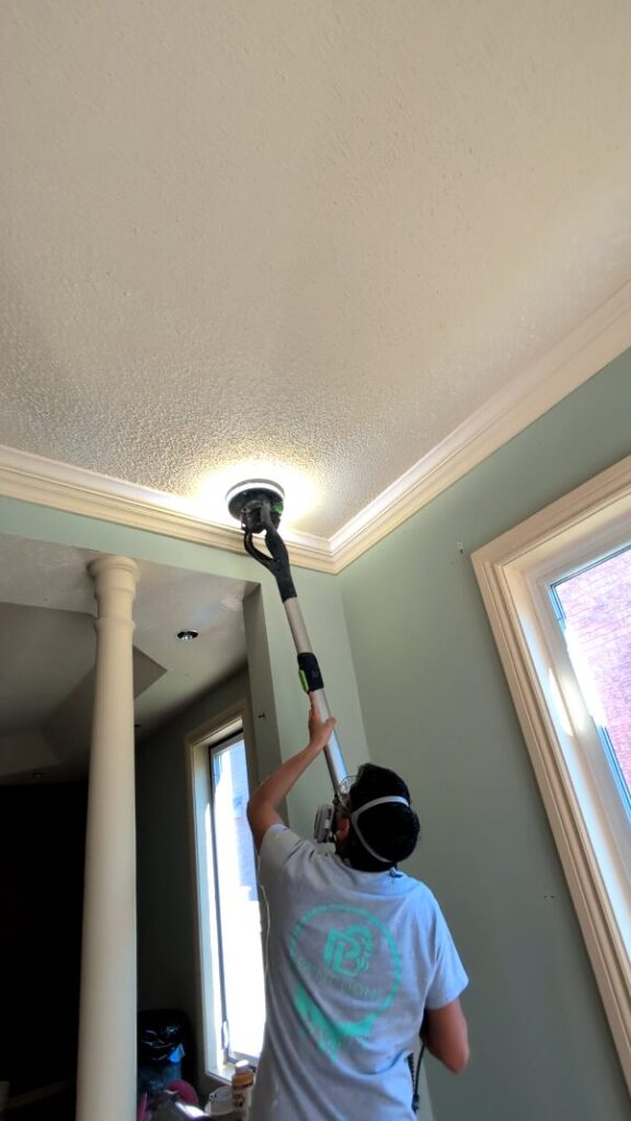 popcorn ceiling removal with mashine