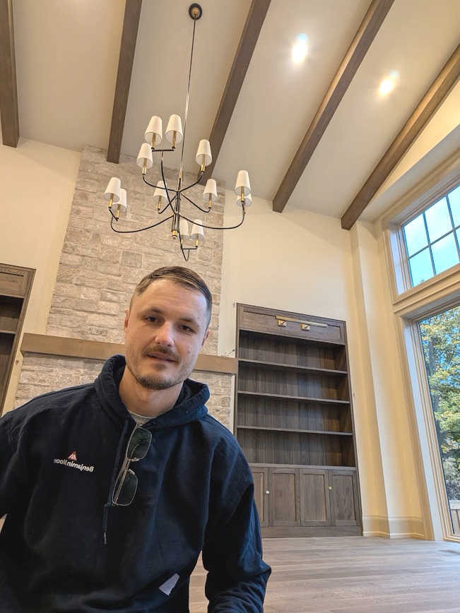 Paint Lions owner in one of the finished houses