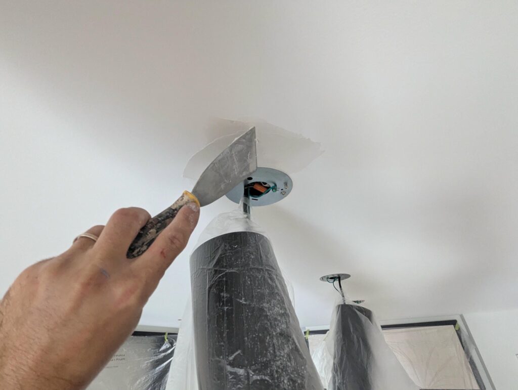 small drywall repairs on ceiling
